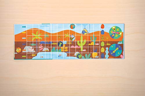 Mudpuppy Let's Go Dino! – Dinosaur Version of Travel-Friendly Magnetic Board Game with Adorable Illustrations of Dinosaurs for Children Ages 5 to 10, 2-6 Players - style: Let's Go Dinos