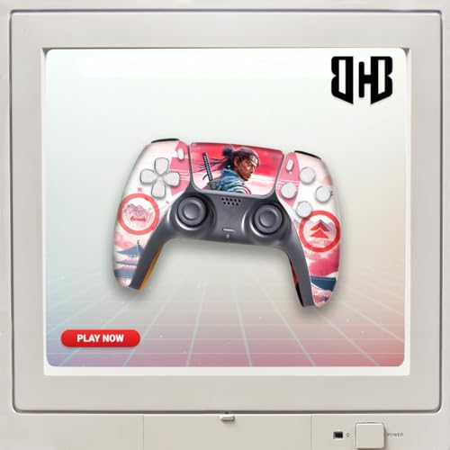Ghost of Tshushiima Custom PS-5 Controller Wireless compatible with Play-Station 5 Console by BCB Controllers | Proudly Customized in USA with Permanent HYDRO-DIP Print(NOT JUST A SKIN)(MODDED) - color: Ghost of Tshushiima, size: Modded - Front & Back Pri