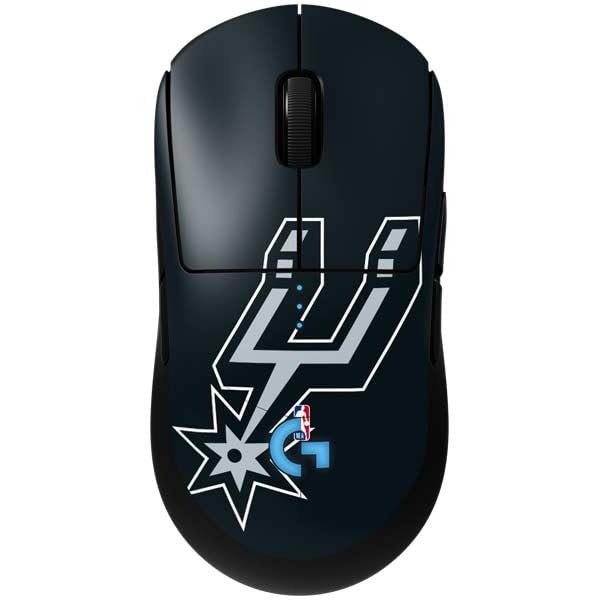 Skinit Decal Other Skin Compatible with G Pro Wireless Gaming Mouse - Officially Licensed NBA San Antonio Spurs Large Logo Design - color: Black - NBAHAM27
