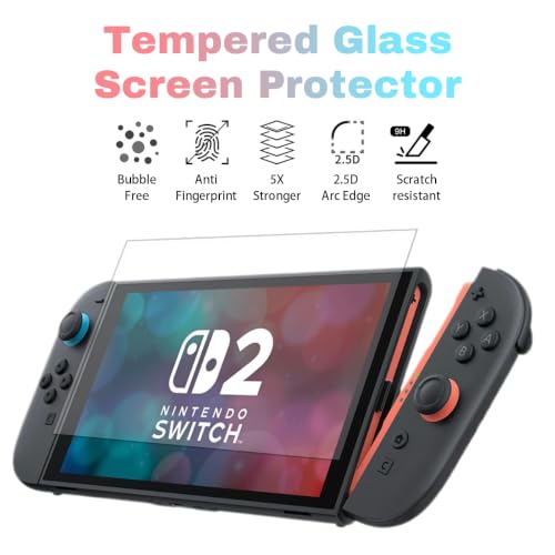 Custom Carrying Case for Nintendo Switch 2 (2025) with Photo Logo Name, Personalized Portable Hard Shell Pouch with Switch 2 Clear Cover, Screen Protector, Storage Bag for Console & Accessories, Black - size: Nintendo Switch 2
