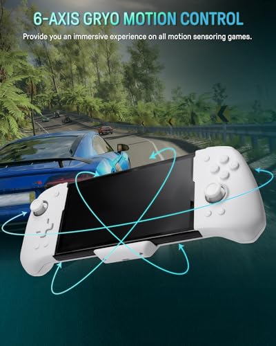 FUNLAB Switch Joypad Controllers for Nintendo Switch/OLED Joycon Replacement, Customizable Switch handheld Controller with Hall Effect Joysticks, Luminous One-Piece Controles Joypad Controller - 7 LED Colors - color: White-Eyes Pattern