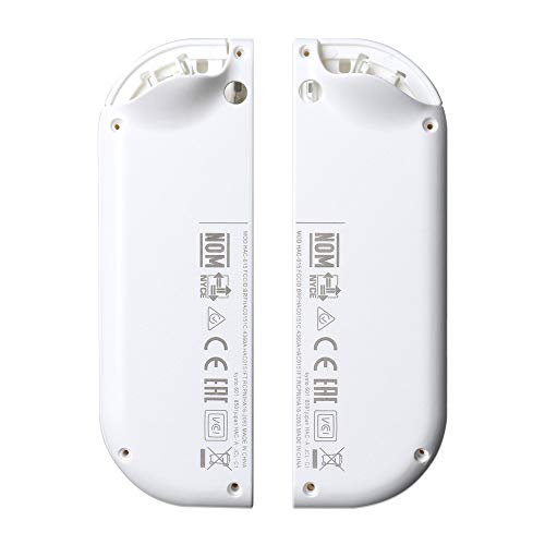 Faceplate Housing Shell Case Cover + Middle Battery Frame Plate Bracket Replacement for Nintend Switch Joycon Controller (White)