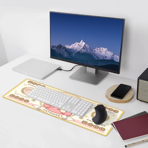 Money Gaming Mouse Pad Extended Large Mouse Mat 31.5 X 11.8 Inch Nonslip Rubber Base Long Desk Pad Stitched Edges Mousepad Mice Pad for Office Home Game - color: Money