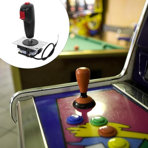 TIDTALEO Flight Stick Joystick Replacement Game Accessory with Vibration Microswitch for PC Gaming Simulators, Gamer Rocker Controller Handle for Arcade and Flight Simulator Enthusiasts