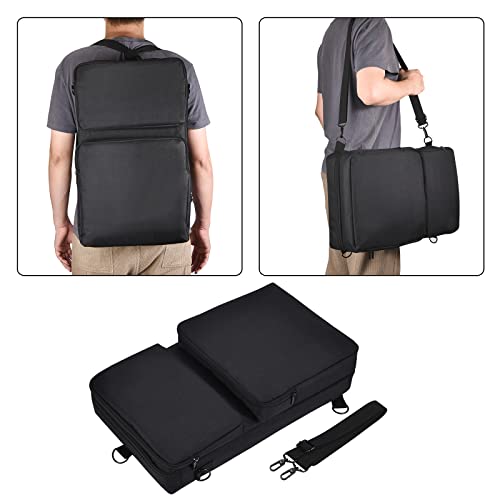 Padded DJ Controller Case for Pioneer DDJ-FLX4, DDJ SB3 400, Protector Bag Backpack Compatible with Hercules Inpulse 300, For Roland dj-202 / for Traktor Kontrol S2 Mk3 DJ Controllers Storage