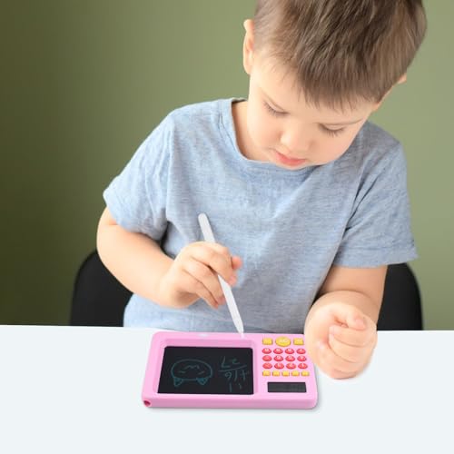 Math Games Toy for Kids Ages 5 6 7 8, LCD Writing Tablet for Kids Educational Math Learning Games, Birthday Gifts for Boys Girls (Pink Colour) - color: Pink