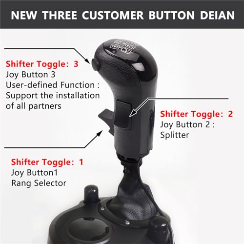 USB Truck Simulator Shifter Gearshift Knob Compatible with Logitech G29 G27 G25 G923 Steering Wheel PC Sim Racing Games Driving Force Shifter 18 Speed