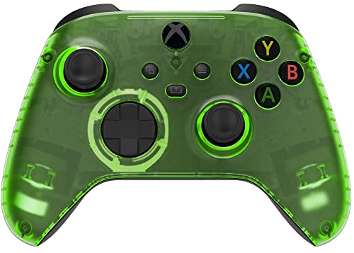 Silent Modz Custom Wireless Controller for Microsoft Xbox Series X|S, Xbox One S|X & PC (Clear Green) - color: Clear Green