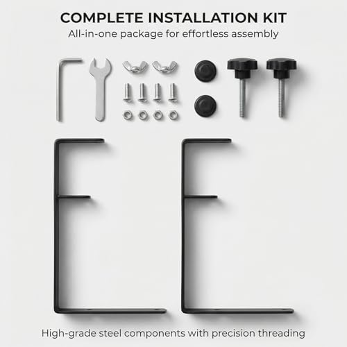 Under Desk Cable Management Tray, 16-29" Adjustable Metal Cord Rack | 【Heavy-Duty 11lbs Capacity】Easy install under desk cord organizer fits power strips & routers. Perfect for home office setups