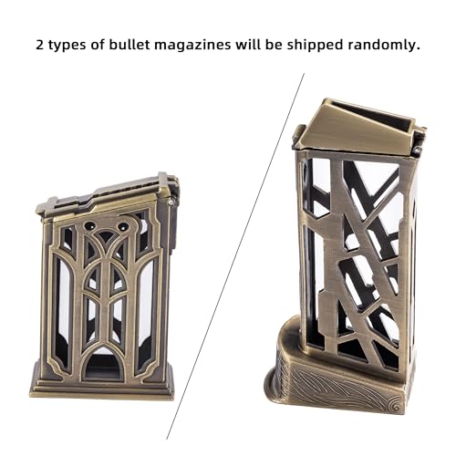 UDIXI Metal DND Bullet Dice Set, Polyhedral Metal Dice Set for D&D RPG | Ancient Bronze Color, Magazines Container and PU Leather Bag, for Dungeons and Dragons Role Playing Games and Tabletop Games - color: Ancient Bronze