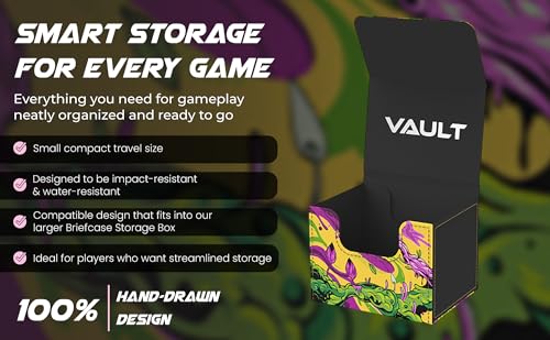 (Melting Black Lotus) 100% Hand-Drawn TCG/MTG 100+ Card Vault Deck Box - style: Melting Black Lotus