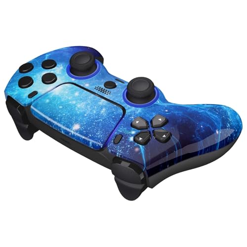 Custom Wireless Controller for PS5 - Hand Airbrushed & Multiple Designs Available (Blue Nebula) - color: Blue Nebula