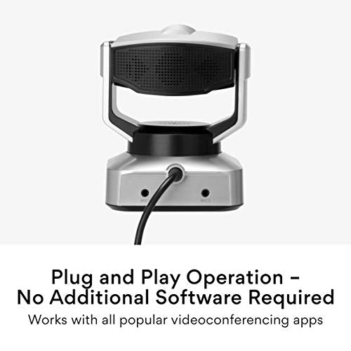 MEE audio C20PTZ 4K PTZ Webcam with 5X Digital Zoom & Remote Control; USB Ultra HD Pan-Tilt-Zoom Web Camera with Dual ANC Stereo Microphones for Streaming, Conferencing via Zoom/Skype on Mac Desktop - style: 4K Pan + Tilt + Zoom