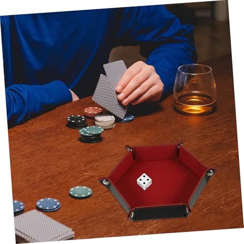 YARNOW Foldable Dice Tray Pu Storage Box for Easy Organization for Game Parties Tabletop Gaming Chic Deep Design