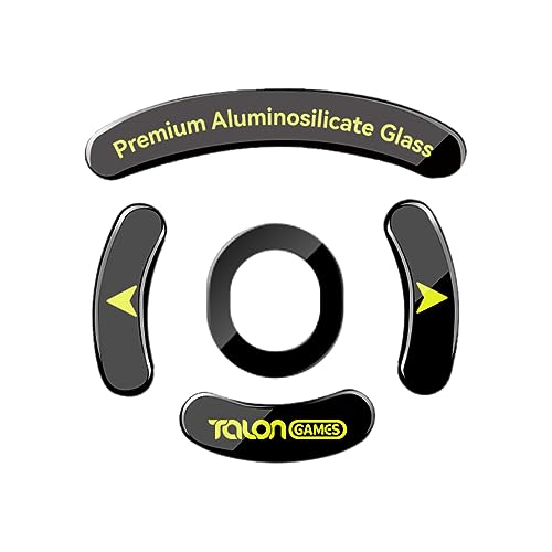 TALONGAMES Curved Edges Ultra Strong Glass Mouse Skates Feet Compatible with Logitech G PRO Wireless Gaming Mouse Feet Replacement, Super Smooth Glide Fast and Durable Sole - color: For G Pro Wireless