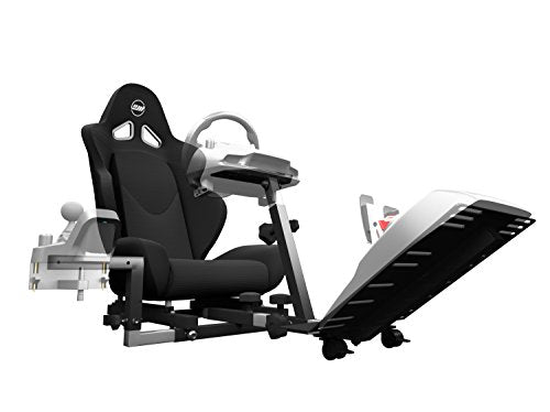 Advanced Racing Seat Driving Simulator Gaming Chair with Gear Shifter Mount (Black) - color: Black