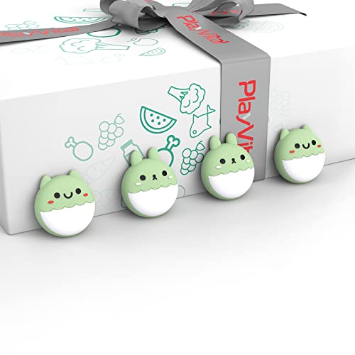 PlayVital Cute Thumb Grip Caps for ps5/ps5 Edge Controller, Joystick Caps for Switch 2 Pro/Switch Pro, Thumbstick Cover for Xbox Series X/S, Elite Series 2, Xbox One - Rabbit & Squirrel, Matcha Green - color: Rabbit & Squirrel Matcha Green
