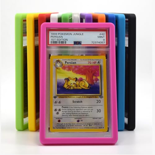 PSA Slab Guard Bumper for Standard PSA Graded Cards | Strong TPU, Exact Fit, Snap Tight Protection | Shock Absorption | Matte Finish PSA Slab Guard Protector (Pink) - color: Pink