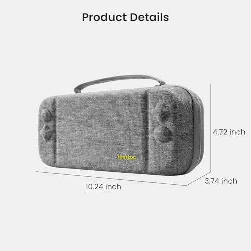 Hard Storage Case Compatible with Nintendo Switch, tomtoc Original Protective Hardshell Travel Handle Case Carrying Bag Cover fit Nintendo Switch Console Accessories, 18 Game Card Slots