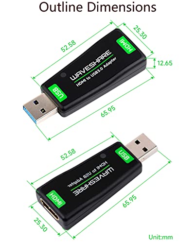HDMI Video Capture Card, HDMI to USB Converter Adapter, Driver-Free, 4K Input HD1080P USB3.0 (1920 * 1080@60Hz) Output for Gaming/Live Streaming/Cameras, Support Windows, Linux, Android - color: HDMI to USB3.0
