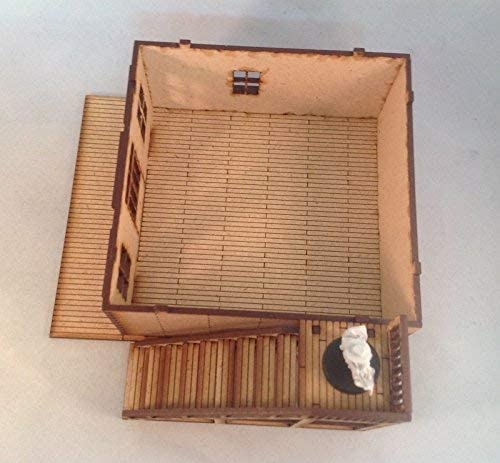Hotel Brothel Western Building MDF Kit 28mm Terrain Scenery Old West