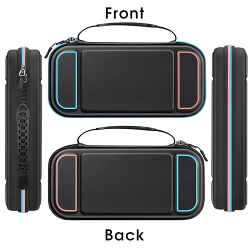 FINTIE Carrying Case for Nintendo Switch 2 (2025), Shockproof Hard Shell Switch 2 Case, Protective Cover Travel Bag with 19 Game Card & 2 Micro SD Card Slots & Inner Pocket, Darknight - color: Darknight