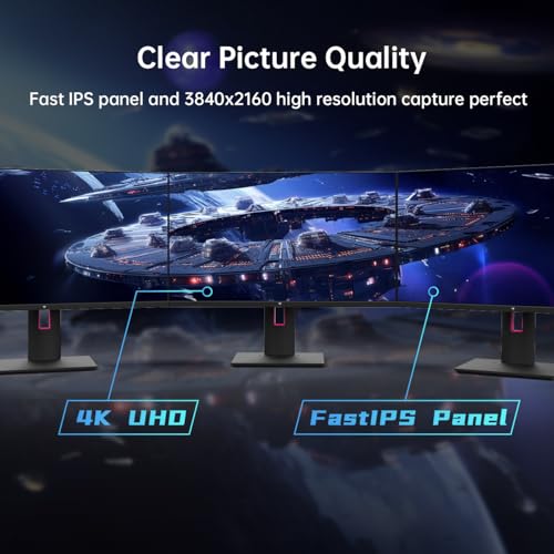 KTC 27 Inch 4K 160Hz Gaming Monitor, UHD Fast IPS, H27P22S | Adaptive Sync, 1MS, HDR400, Tilt/Height/Pivot Adjustable, 132% sRGB, HDMI, VESA - color: Black, size: 27 inch