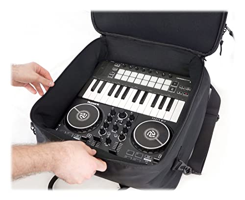 Rockville MB2020 DJ Mixer Controller Gig Bag Case 20.5" x 20.5" x 6" | 11mm Foam Padding, Laptop Pocket, YKK Zippers, Rainproof Nylon, Shoulder Strap, Rubber Feet