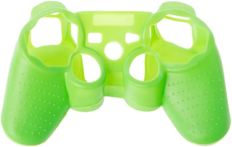 Silicone Case Soft Protective Skin Cover for PS3 Controller Gel Rubber Case Cover Replacement (Green) - color: Green