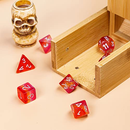 7PCS Lesbian-Pride Polyhedral DND Dice Set, Homosexual Flag D&D Dice for RPG and Other Table Games - color: Flag-lesbian-pride