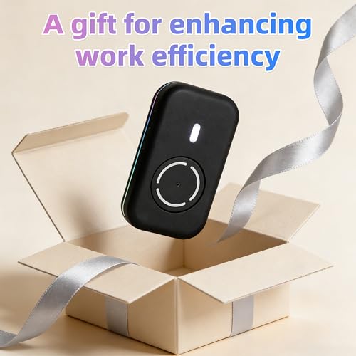Mouse Mover, Quiet Ultra Slim Mouse Jiggler, Black | USB-C Plug & Play, No Detection Risk,Mover to Prevent Screen Lock,Customizable Timer & RGB Lights,for Office,Home,Remote Work - color: Black 01