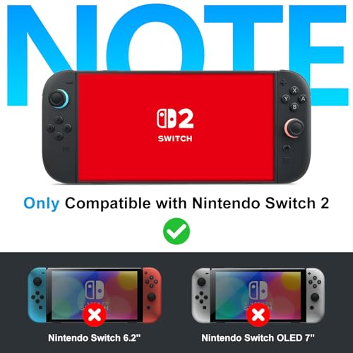 BHGift for 2025 Switch 2 Grip Case,Dockable | Case with Ergonomic Grip for Handheld as a Real Gamepad, Shockproof Protective Case Accessories for Switch 2