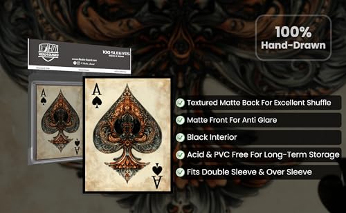 100ct Matte TCG/MTG Card Art Sleeves (Ace of Spades) - style: Regular
