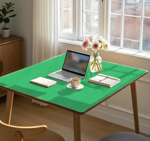 Square Large Tabletop Game Playmat,Used for Playing Poker,Mahjong,Playing Cards,and Role-Playing Games, with Thick Seam Edge,Waterproof,and Anti Slip(80 * 80cm*2mm) Green - color: 80*80*0.2cmGreen, size: 80*80*0.2cm