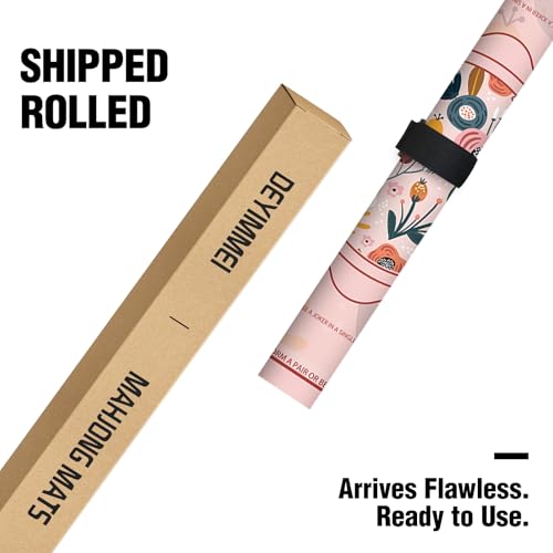 Deyimmei Mahjong Mat for Table - Non-Slip Mahjong Table Cover with Storage Pockets, Perfect Mahjong Accessories & Gifts for Women, Men, and Mahjong Enthusiasts (Blush Garden) - style: Blush Garden