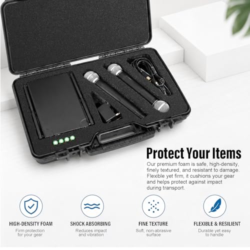 4pcs High Density Packing Foam Sheets, 2 Size Black Polyurethane Foam Padding, Cushioning Foam Inserts for Cases, Shipping, Storage Drawer (2pcs 16" X 12" X 0.5", 2pcs 16" X 12" X 1") - size: 0.5" & 1" Thick