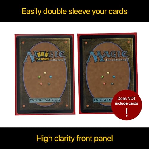 Battle Sleeves! Semi Matte for Standard Sized Trading Cards | Super Easy to Shuffle! | 200 Count | Red - color: Red