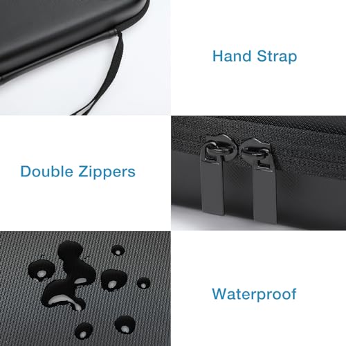 MOSISO Electronic Organizer Travel Case Compatible with MacBook Power Adapter, Compatible with Magic Mouse & Pencil, SD Card, USB Flash Disk with 4 Modular Insert & 2 Cable Tie & Snap Hook, Black - color: Black