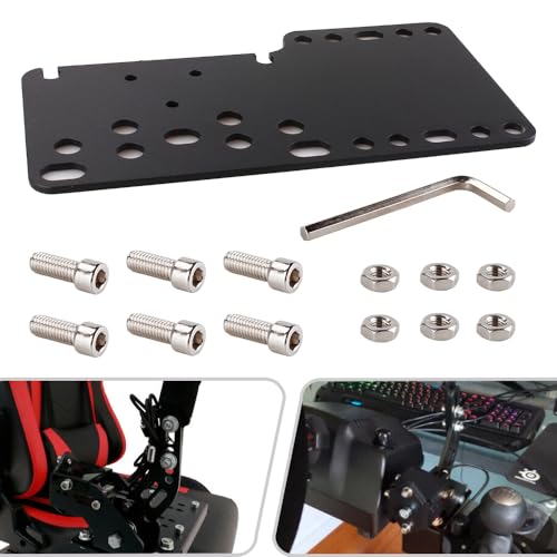 RASTP PC USB Handbrake Plate For SIM Racing Games Logitech G27 G25 G29 T500 T300(ONLY Plate) - color: Style A-Black