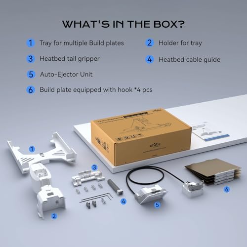 Chitu Systems PlateCycler C1M for Bambu Lab A1 Mini 3D Printer | Automatic Build Plate Changer, Includes 4 Hook Textured PEI Plates, Non-Stop Batch Printing System, Secure & Hands-Free - size: C1M (with 4 PEI Double Textured Kits)