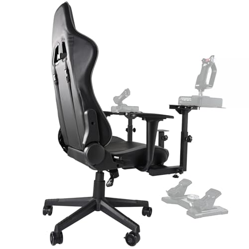 Gazzyt Removable Flight Simulator Cockpit with Gray Seat Fits for Logitech/Thrustmaster X52 X52PRO X56,Racing Wheel Hotas Warthog T16000M Not Included Pedals, Joystick and Throttle