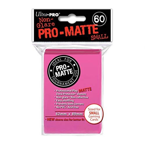 Ultra Pro Bright Pink Pro-Matte Small Deck Protector Sleeves (60) - color: Bright Pink, size: Small