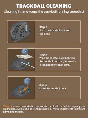 Wireless Trackball Mouse, Adjustable Angle Rechargeable, Backlit-Gray Mouse | MAM1 Pro Ergonomic Mouse Rollerball Thumb mice with 5 Level DPI, 3 Devices Connection (USB & Bluetooth ) for PC, Windows - color: Gray Mouse