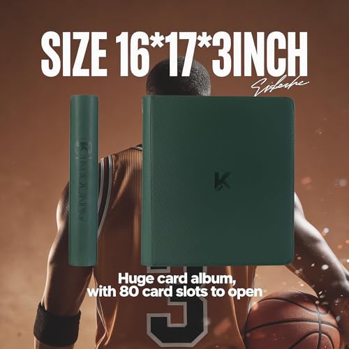 2000 Pockets Trading Card Binder, 20-Pocket Card Ablum Compatible with MTG,Sports Cards & Other Standard Size Trading Card (GREEN) - color: 20 Pocket Green