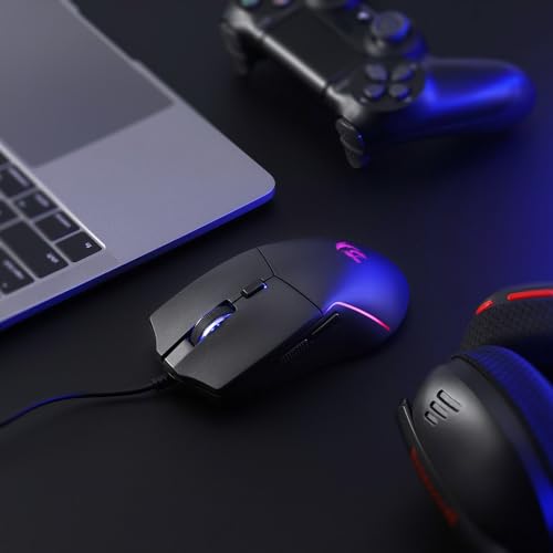 Redragon M730 Wired RGB Gaming Mouse 10K DPI Lightweight Remapping Keys | Stable Lag-Free Connection, Redefine Keybinding Macro, Vibing Backlight, Ergonomic Grip Body Comfort - size: Wired