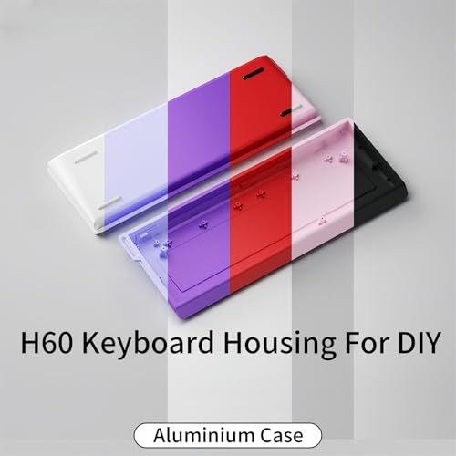 FKZ H60 Aluminum Keyboard Case,60% Compact Customized Mechanical Gaming Keyboard Housing Compatible with Wooting60/Win60/GH60/MADLIONS MAD60HE/61Keys Barebones Keyboard DIY (Red) - color: Red