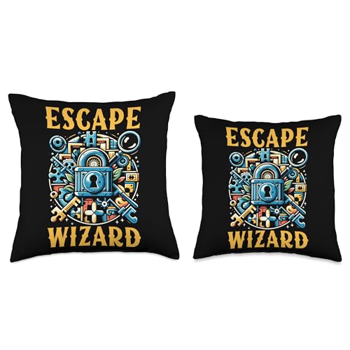 Escape Room Roomescape Puzzle Room Exit Game Throw Pillow - size: 18x18