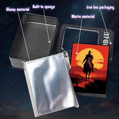 MTG Card Sleeves, Ultra Clear Front & Matte Finish Back, 100 Count Standard Size Matte Art Sleeve for Magic The Gathering (Lone Ranger)