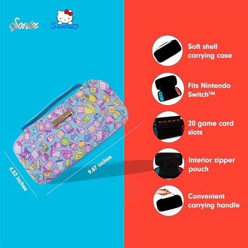Sonix x Sanrio Carrying Case for Nintendo Switch 1, Protective Travel Case | Hello Kitty & Friends Snack Shop - color: Hello Kitty & Friends Snack Shop