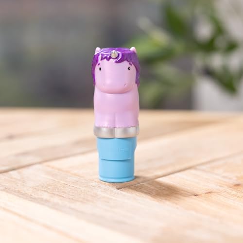 Melissa & Doug Sticker Wow!™ 24-Page Activity Pad and Sticker Stamper, 300 Stickers, Arts and Crafts Fidget Toy Collectible Character – Purple Unicorn - for Kids Ages 3+ - FSC Certified